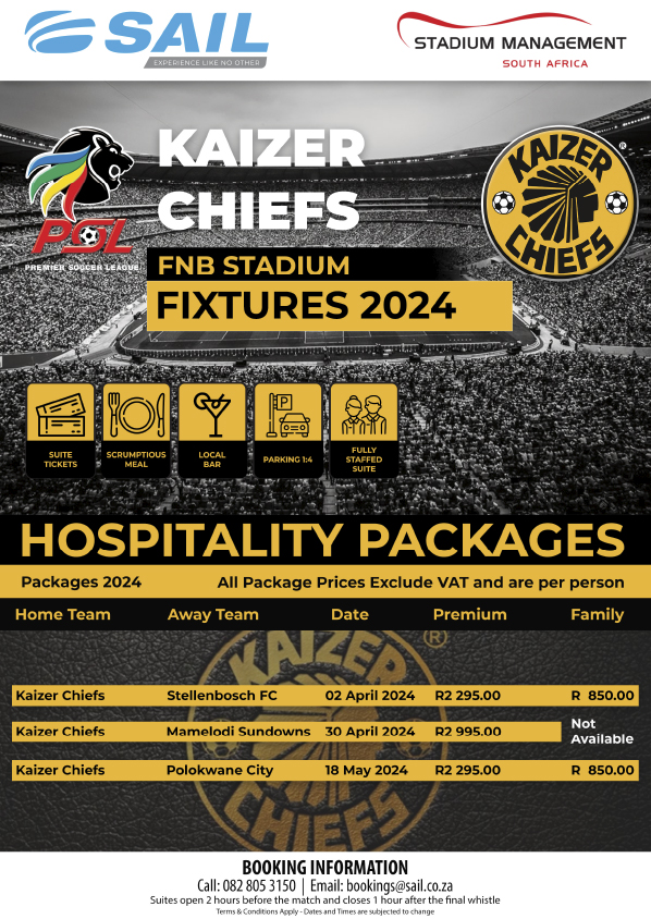 Kaizer Chiefs Fixtures 2024 15 March 2024 Flyer
