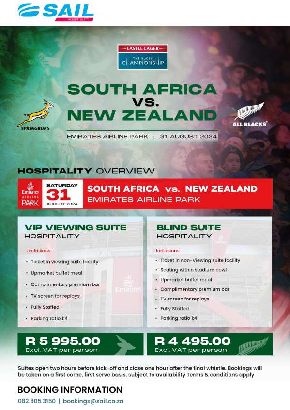 SA VS New Zealand 31 Aug 2024 Flyer